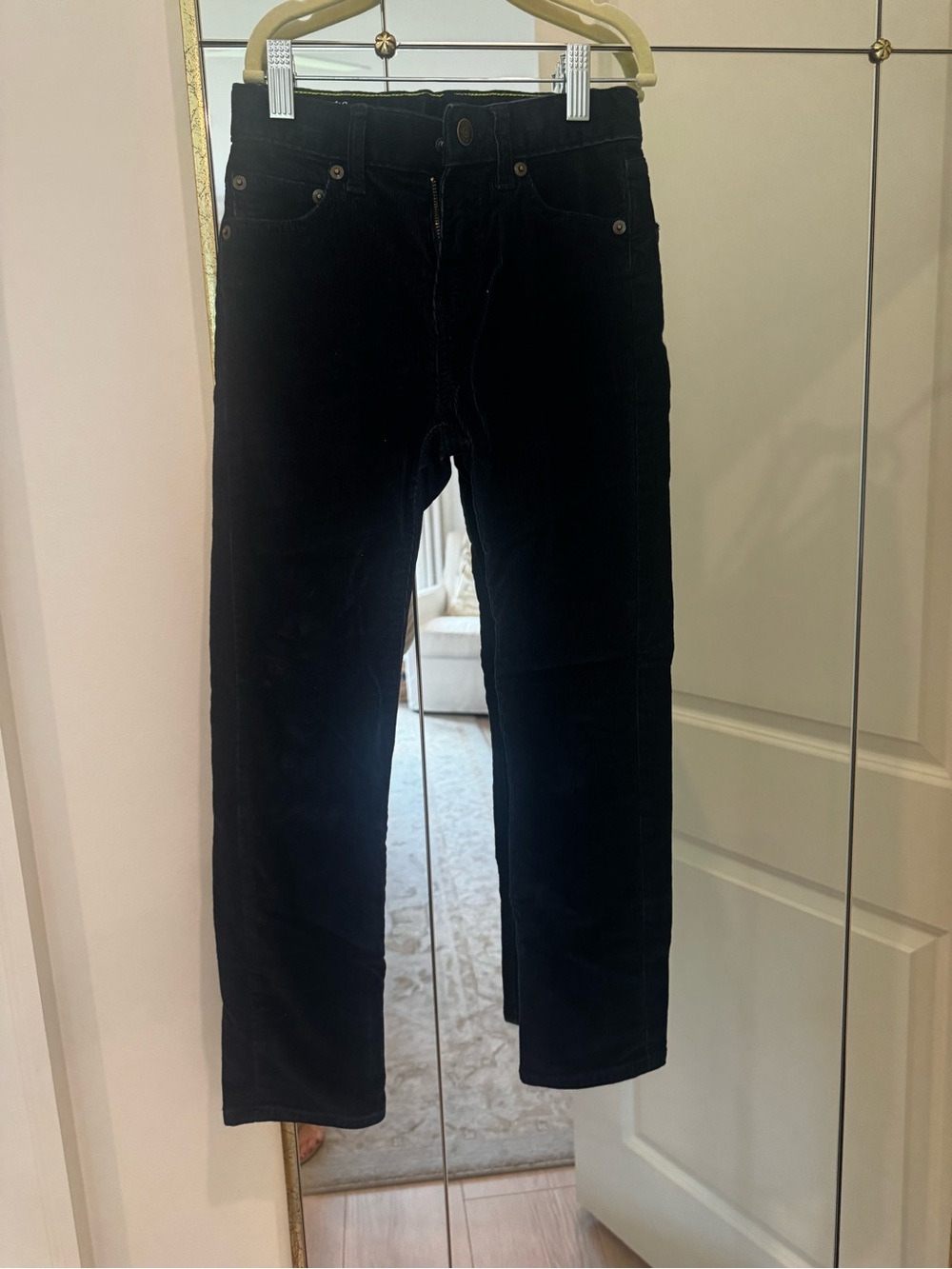 J. Crew Kids Navy Blue Corduroy Straight-Leg Pants